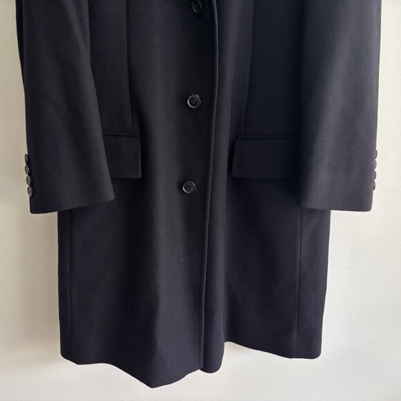 $995 Hugo Boss Navy Wool Cashmere Overcoat/ Top Coat- 40 Medium - Picture 3 of 15